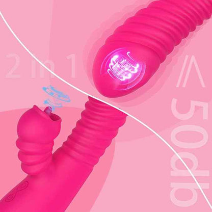 Premium Rabbit Vibrator with Clitoral Tongue Action
