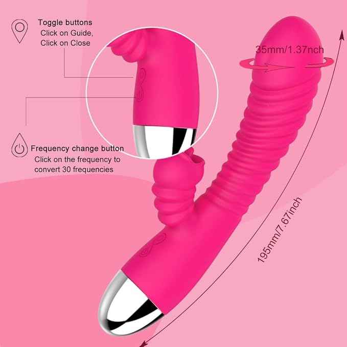 Premium Rabbit Vibrator with Clitoral Tongue Action