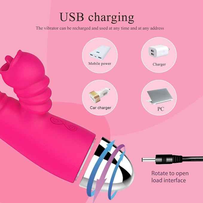 Premium Rabbit Vibrator with Clitoral Tongue Action