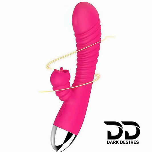 Premium Rabbit Vibrator with Clitoral Tongue Action