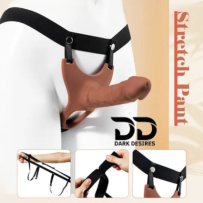 Realistic Hollow Strap On Dildo – Wearable Silicone Penis Sleeve - Dark Desires