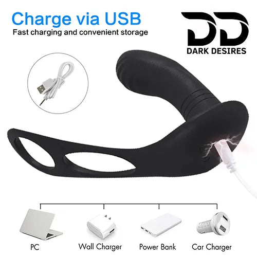 remote control prostate massager with penis ring in India By Darkdesires