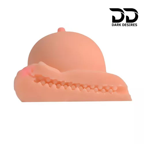  3 in 1 silicone male masturbator sex doll in india with big breast 3D design vagina anal double channels flesh color.