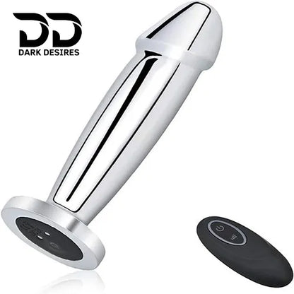 stainless steel vibrating butt plug in India by Darkdesires