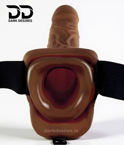 Body-safe vibrating strap-on for adult wellness